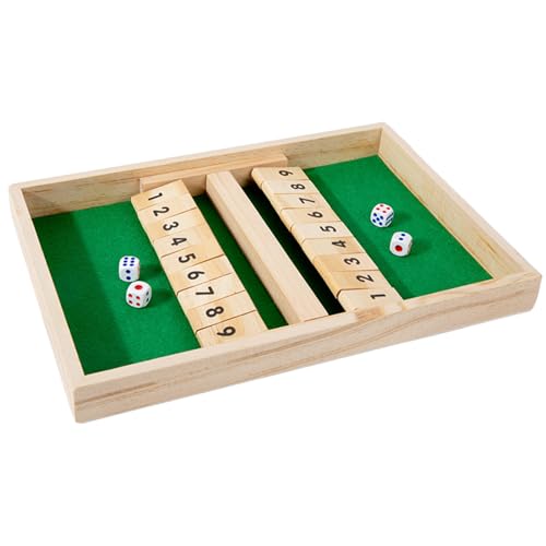 Holz Brettspiel 32.5x22.4cm | Familienspiel Lernspielzeug Reiseschach Holz Schachbrettspiel Mit Zahlenklappen Und Filzoberfläche Für Kinder Und Erwachsene Pädagogisches Strategiespiel Geschenkidee von Generisch