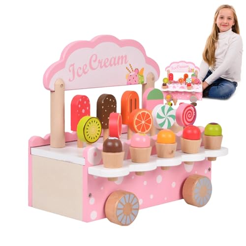 -Eiscreme-Spielset, -Eiswagen-Spielzeug | Küchenspielzeug aus ,Pädagogisches Eisdielen-Spielset, Rollenspielspielzeug für 3–8-jährige Mädchen und -Eiscreme-Spielset, -Eiswagen-Spielzeug | Küchenspielzeug aus ,Pädagogisches Eisdielen-Spielset, Rollenspielspielzeug für 3–8-jährige Mädchen und von Generisch