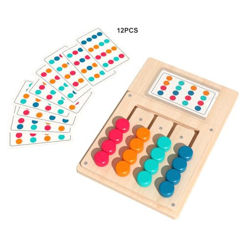 Holz Farben Sortier Spiel Farben Schiebepuzzle Montessori Spielzeug ab 3 4 5 6 Jahre Junge Mädchen, 4 Farben mit 12 Karten, Geburtstagsgeschenk für Kinder ab 3 Jahren, Logikspiele Sortierspiel (1 set) Holz Farben Sortier Spiel Farben Schiebepuzzle Montessori Spielzeug ab 3 4 5 6 Jahre Junge Mädchen, 4 Farben mit 12 Karten, Geburtstagsgeschenk für Kinder ab 3 Jahren, Logikspiele Sortierspiel (1 set) von Generisch