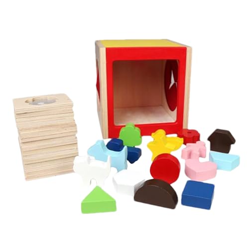 Holz Formen Zuordnungsspiel - Sensorischer Holzkasten Zum Formen Zuordnen | Lernspielzeug Für Kindergarten Vorschule Zuhause von Generisch