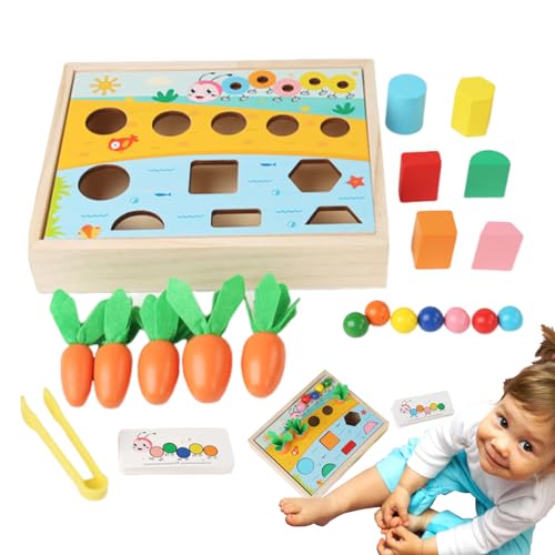 Holz-Formsortierer-Spielzeug, Karotten-Ernte-Spiel, Holzspielzeug - Sinnesspielzeug für Kinder - Sinnesspielzeug für Kinder aus Holz, Sortierspielzeug für Karottenernte und Obstgarten aus für die Holz-Formsortierer-Spielzeug, Karotten-Ernte-Spiel, Holzspielzeug - Sinnesspielzeug für Kinder - Sinnesspielzeug für Kinder aus Holz, Sortierspielzeug für Karottenernte und Obstgarten aus für die von Generisch