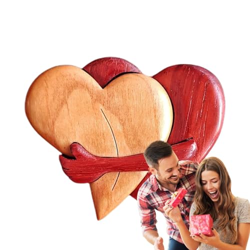 Holz-Kunstpuzzle in Herzform | Kunst-Puzzle-Ornamente in Herzform aus Holz | Warmes Herzpuzzle | Umarmungen und Verzierungen mit Herz-Ornamenten | Besonderes Geschenk für Holz-Kunstpuzzle in Herzform | Kunst-Puzzle-Ornamente in Herzform aus Holz | Warmes Herzpuzzle | Umarmungen und Verzierungen mit Herz-Ornamenten | Besonderes Geschenk für von Generisch