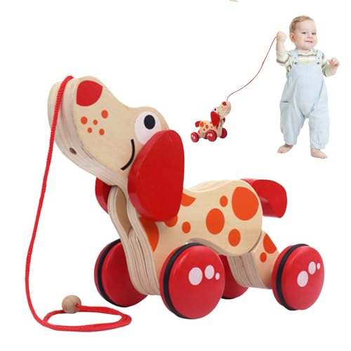 Holz-Laufspielzeug, Nachzieh-Laufspielzeug | Welpen-Kleinkindspielzeug-Walking-Spielzeug,Entwicklungsförderndes Kinderspielzeug mit Schnur für Mädchen und Holz-Laufspielzeug, Nachzieh-Laufspielzeug | Welpen-Kleinkindspielzeug-Walking-Spielzeug,Entwicklungsförderndes Kinderspielzeug mit Schnur für Mädchen und von Generisch