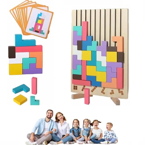 Holz Stapeln Puzzle Spielzeug, Geometrisches Stapeln Spielzeug, Dekorative Home Ornaments Für Kreatives Gehirn Spiel (1pcs) von Generisch