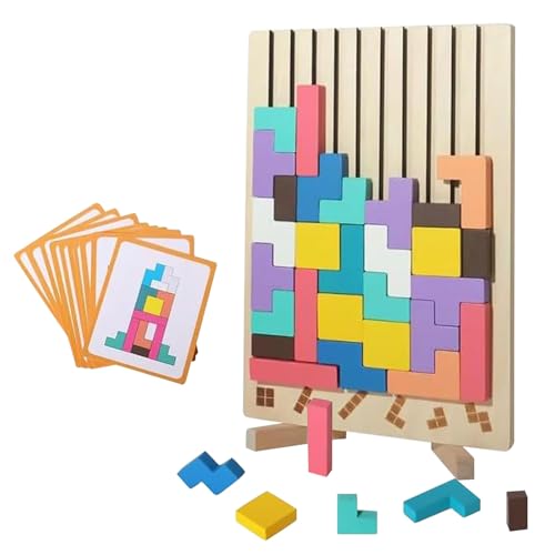 Holz Stapelpuzzle Spielzeug 3D Gehirnquetschspiel Mit 10 Musterkarten Puzzle Set Montessori Intelligenzspiel Russische Blöcke Geduldspiele Holzspielzeug Geschenk Für Kinder 3 4 5 6 Jahre Holz Stapelpuzzle Spielzeug 3D Gehirnquetschspiel Mit 10 Musterkarten Puzzle Set Montessori Intelligenzspiel Russische Blöcke Geduldspiele Holzspielzeug Geschenk Für Kinder 3 4 5 6 Jahre von Generisch