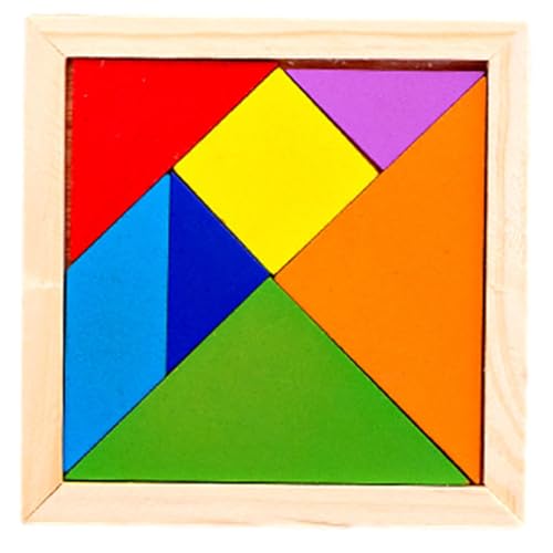 Holz Tangram Puzzle - Reisespiele | Kinder im Auto Bunt pädagogische Tangram Puzzlespiel, Gehirn Teaser Geschenk für Kinder im AltPuzzle kombiniert, um Muster und Formen zu bilden und dieer Holz Tangram Puzzle - Reisespiele | Kinder im Auto Bunt pädagogische Tangram Puzzlespiel, Gehirn Teaser Geschenk für Kinder im AltPuzzle kombiniert, um Muster und Formen zu bilden und dieer von Generisch
