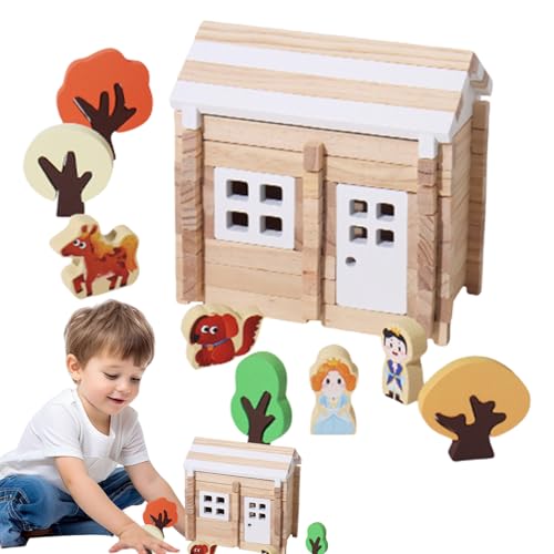 Holzbausteine, Holzmodellbausatz | Tragbare interaktive STEM-Bausteine ,Spielzeugbausteine, Holzbauset, Hausbauspielzeug für Geburtstag, Weihnachten Holzbausteine, Holzmodellbausatz | Tragbare interaktive STEM-Bausteine ,Spielzeugbausteine, Holzbauset, Hausbauspielzeug für Geburtstag, Weihnachten von Generisch