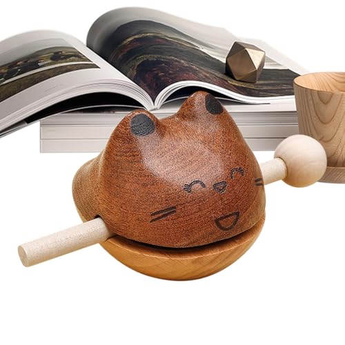 Holzblock-Musikinstrument, Tempel-Holzfisch, Katze Schlaginstrument Stressabbau Fisch, Kreative niedliche Musikinstrument-Desktop-Ornament für den Desktop Holzblock-Musikinstrument, Tempel-Holzfisch, Katze Schlaginstrument Stressabbau Fisch, Kreative niedliche Musikinstrument-Desktop-Ornament für den Desktop von Generisch