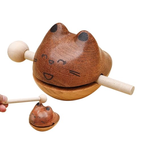 Holzblock-Musikinstrument, Tempel-Holzfisch - Stress Relief Fisch Figur Schlaginstrument | Lustige Desktop-Ornament, niedliches kreatives Musikinstrument für Zuhause Holzblock-Musikinstrument, Tempel-Holzfisch - Stress Relief Fisch Figur Schlaginstrument | Lustige Desktop-Ornament, niedliches kreatives Musikinstrument für Zuhause von Generisch