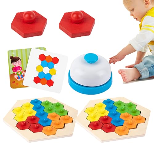 Holzblöcke-Puzzle, Block-Puzzlespiele-Denktraining Kampfpuzzle,Denksport-Rätsel, pädagogisches Frühlernspielzeug für Kinder ab 3 Jahren von Generisch