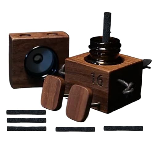 Holzfigur mit flackernder Puppe – Niedliche Figur für Männer mit schwenkbarem Kopf und Frucht – automatische Bewegung aktiviert – ideal für Auto, Schreibtisch oder Schlafzimmer von Generisch