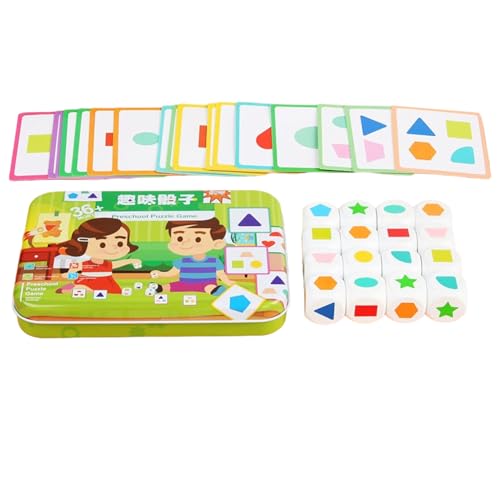 Holzform-Sorter-Spielzeug, Formen für Kleinkind 1-3 - Unterhaltsame Formpassungsspiele Holzklassenzimmer Würfel mit Box | Entwicklungsspielzeug für das Gefühl von Wettbewerb und Zusammenarbeit von Kin von Generisch