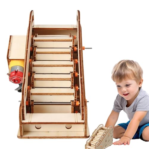 Holzgebäude Rolltreakkit - 16.3x9x11.9cm Puzzle Rolltreppenspielzeughandwerksmodell | Handgefertigte Wissenschaftliche Experimente Gerät | Smooth Construction Kit Für Teenager, Mädchen Holzgebäude Rolltreakkit - 16.3x9x11.9cm Puzzle Rolltreppenspielzeughandwerksmodell | Handgefertigte Wissenschaftliche Experimente Gerät | Smooth Construction Kit Für Teenager, Mädchen von Generisch