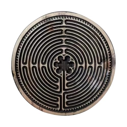 Holzlabyrinthspiel - Tragbares Runde Kinderlabyrinth, Cognitive Development Educational Activity Board, Multifunktionales Logikrätsel, Das Für Kinder, Kleinkinder, jungenn, Mädchen, Hirnteaser von Generisch