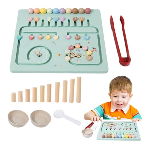 Holzmathematik -Puzzle, Holzlernbrett, Farbsortier- und Zählen von Matching Toys, Perlenzählspiele Kleinkindaktivitäten für die Schule, Wohnzimmer Holzmathematik -Puzzle, Holzlernbrett, Farbsortier- und Zählen von Matching Toys, Perlenzählspiele Kleinkindaktivitäten für die Schule, Wohnzimmer von Generisch