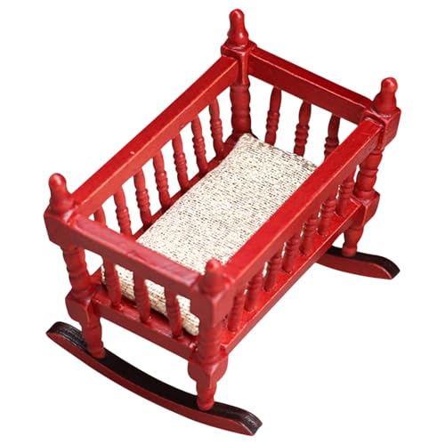 Holzpuppe Cradle - 1:12 Babypuppenbett, Puppenhaus Kindergartenmöbel | Miniaturholzkrippe, Handwerksbehörde, realistisches Puppenhausbassinet Holzpuppe Cradle - 1:12 Babypuppenbett, Puppenhaus Kindergartenmöbel | Miniaturholzkrippe, Handwerksbehörde, realistisches Puppenhausbassinet von Generisch