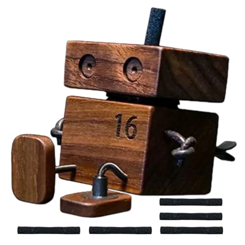 Holzpuppe Fillage - Bewegungsaktivierte Holzfigur, Auto oder Dekoration Dashboard | Lustiges Animiertes Spielzeug | Verspielter Desktop- Für Schlafzimmer Von C von Generisch