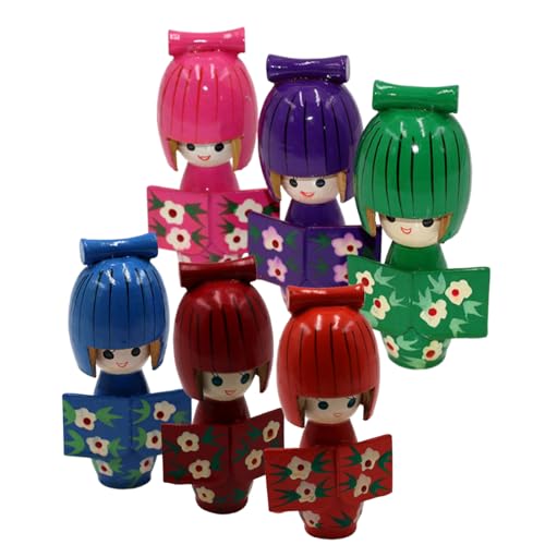 Holzpuppe - Puppenhaus Leute | Spielzeugfigur für -Puppe | Sammlerfigur Figuren traditionelle Handwerk orientalische Geisha -Statue für Büroleiste | Japanische Kunstsammlerfiguren | Puppenholzs Holzpuppe - Puppenhaus Leute | Spielzeugfigur für -Puppe | Sammlerfigur Figuren traditionelle Handwerk orientalische Geisha -Statue für Büroleiste | Japanische Kunstsammlerfiguren | Puppenholzs von Generisch