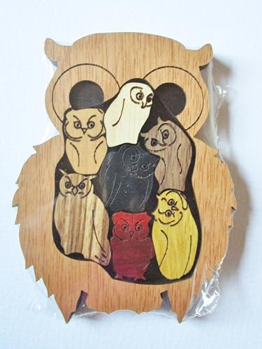 Holzpuzzle kleine Eule 11x8 cm Logikspiel Logikpuzzle Holz für Erwachsene von Generisch