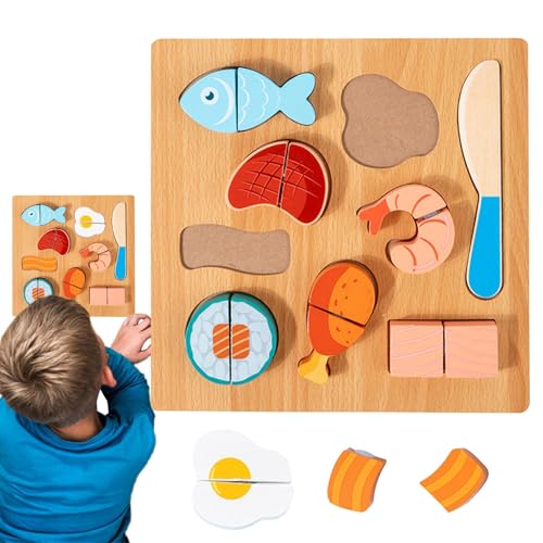 Holzpuzzles für Kleinkinder,Holzpuzzles für Kinder - Lern- und Kreativitätsförderndes Spielzeug - Hand-Auge-Koordinationsspielzeug, STEM-Lernspielzeug zum Schneiden von Lebensmitteln für Kinder, und M Holzpuzzles für Kleinkinder,Holzpuzzles für Kinder - Lern- und Kreativitätsförderndes Spielzeug - Hand-Auge-Koordinationsspielzeug, STEM-Lernspielzeug zum Schneiden von Lebensmitteln für Kinder, und M von Generisch