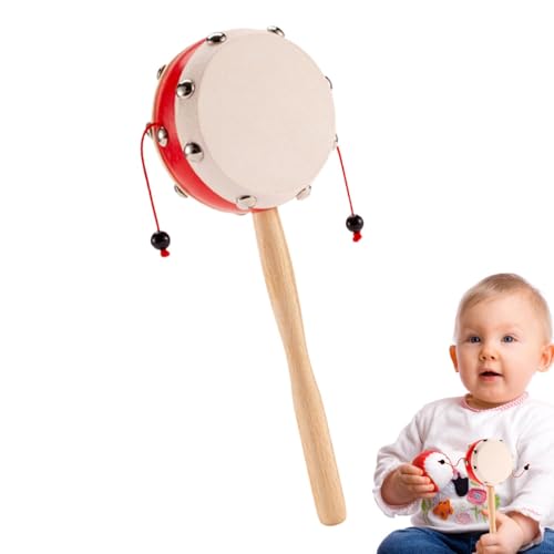 Holzschellentrommel, Musikspielzeug für Kinder | Tragbare Affen-Trommel | Batterie- und Schlaginstrumente für Kinder zum Geburtstag, Weihnachten, Neujahr Holzschellentrommel, Musikspielzeug für Kinder | Tragbare Affen-Trommel | Batterie- und Schlaginstrumente für Kinder zum Geburtstag, Weihnachten, Neujahr von Generisch