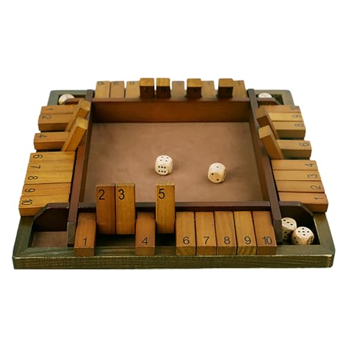 Holzschließung - Traditionelles Würfelspiel, Beteiligung an mathematischem Spielzeug Für Kinder Erwachsene | Strategic Wooden Für 2 4 Spieler Mit Numerischen Klappen Fördert Das Appre von Generisch