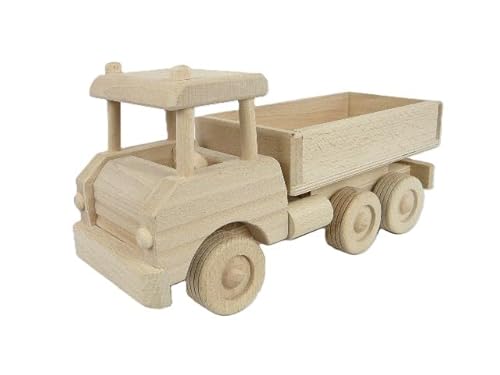 Holzspielzeug LKW aus Buche und Tanne, Handgefertigt, Naturbelassen, 32x12x15 cm Holzspielzeug LKW aus Buche und Tanne, Handgefertigt, Naturbelassen, 32x12x15 cm von Generisch