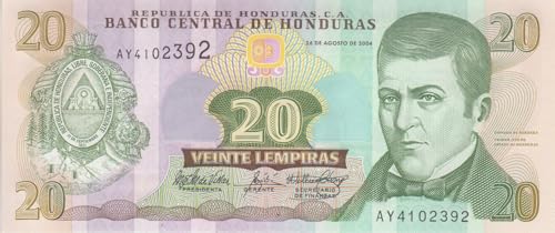 Honduras Pick-Nr: 92 bankfrisch (I) 2004 20 Lempiras (Banknoten für Sammler) von Generisch