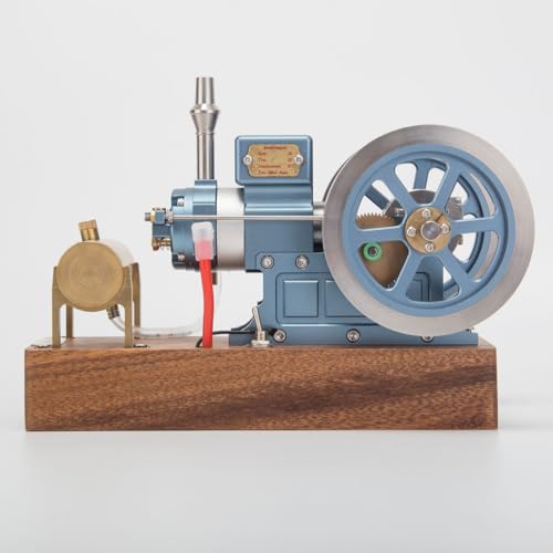 Horizontaler wassergekühlter Hit and Miss Benzinmotor-Modellbausatz – Mini-Metallverbrennungsmotor mit Schwungrad-Geschwindigkeitsbegrenzer, pädagogisches Geschenk für Erwachsene (Mehrfarbig 7) von Generisch