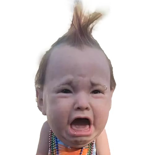 Horror Halloween Kopfbedeckung - Weinen Baby Cosplay Head Cover | Realistische Natürliche Latexkostüm -Requisite | Gruselige Streichmaske Für Halloween -Partys | Spukhäuser, Festivals, Bühnenauftritte Horror Halloween Kopfbedeckung - Weinen Baby Cosplay Head Cover | Realistische Natürliche Latexkostüm -Requisite | Gruselige Streichmaske Für Halloween -Partys | Spukhäuser, Festivals, Bühnenauftritte von Generisch