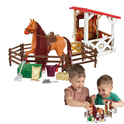 Horse Club Spielset,Reitspielset | Figur Reiten Spielset Abnehmbares Spielpferd Spielzeug - Realistisches vorgetäuschtes Tierspielzeug Farm Horse Club für Geburtstag und Feiertage von Generisch
