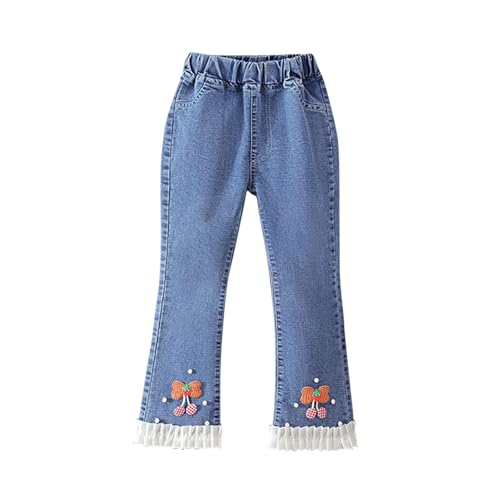 Hose für Mädchen, dehnbar, hohe Taille, Skinny-Denim-Jeans, Fliege, Perlen, Spitzenbesatz, ausgestellt, Übergröße, Schulhose, volle Länge, Hose, Jeans, Sommer, stilvoll, Bootcut, Streetwear, niedliche Hose für Mädchen, dehnbar, hohe Taille, Skinny-Denim-Jeans, Fliege, Perlen, Spitzenbesatz, ausgestellt, Übergröße, Schulhose, volle Länge, Hose, Jeans, Sommer, stilvoll, Bootcut, Streetwear, niedliche von Generisch