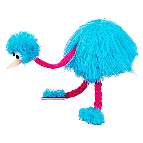 Hsthe Seestraußenmarionette, Handgefertigte Strauße Marionette Puppen String Puppe, Marionetten-Tier-Handpuppen für Kinder, Plüschstraußenpuppe, Straußpuppe, Marionetten-Clown-Werkzeug (Blau) von Generisch