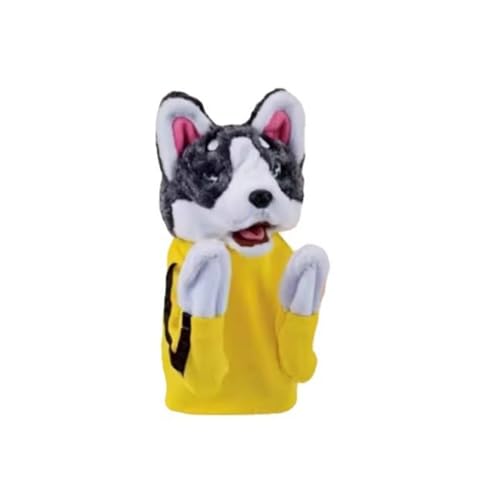 Hund Boxen Handpuppe Spielzeug Gefühle Familie Handpuppen Kleinkind Tier Spielzeug mit Geräuschen und Boxen Aktion Handpuppen Spielzeug für Geburtstagsgeschenke Spielzeugpuppe (Yellow, 25x13.5cm) von Generisch