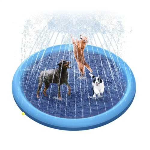 Hunde-Sprinkler für draußen, Wassermattenspielzeug, dickes und großes Pad für Rasen, Hinterhof, Sommerspielzeug, Outdoor-Spiel für Kinder und Haustiere Hunde-Sprinkler für draußen, Wassermattenspielzeug, dickes und großes Pad für Rasen, Hinterhof, Sommerspielzeug, Outdoor-Spiel für Kinder und Haustiere von Generisch