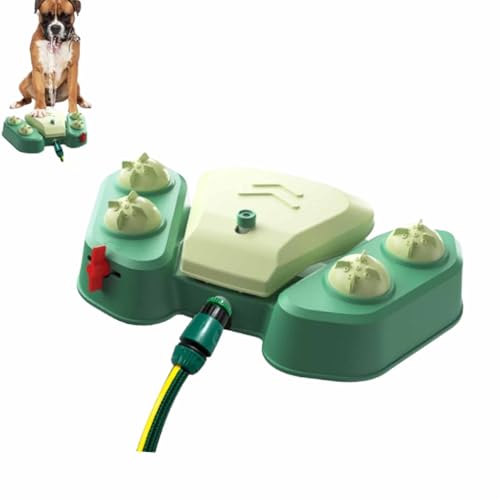 Hunde-Sprinkler für draußen, Wassersystem für Hunde, Garten, Haustier-Badespielzeug, Spritzspiel, Kühlspielzeug, Pfotenaktivierter großer Hunde-Wasserbrunnen mit verstellbarem Sprühnebel von Generisch