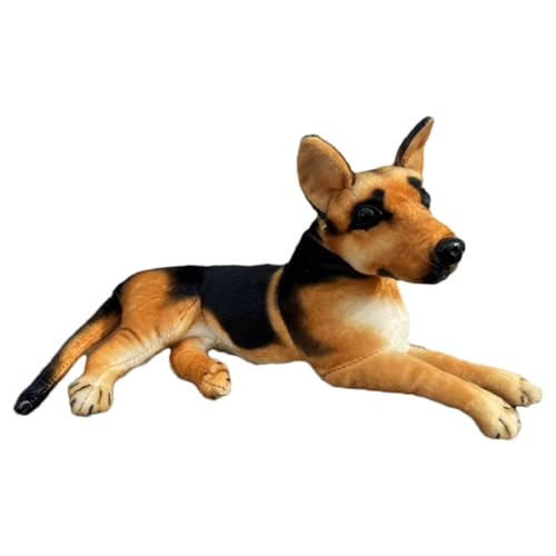 Hundeplüschspielzeug für Kinder,Plüsch Deutscher Schäferhund | Kuscheltier Stoffhund Figur | Hautfreundlicher, realistischer Hundeplüschspielzeug für Kinder,Plüsch Deutscher Schäferhund | Kuscheltier Stoffhund Figur | Hautfreundlicher, realistischer von Generisch