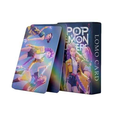 Huntrix Kpop 𝐊𝐩𝐨𝐩 𝐃𝐞𝐦𝐨𝐧 𝐇𝐮𝐧𝐭𝐞𝐫𝐬 Lomo Cards Karten Fotokarten Saja Boys Huntrix K-pop Rumi Mira Zoey Jinun Fotokartenset Geburtstagsgeschenk für Fans 55PCS A04 von Generisch