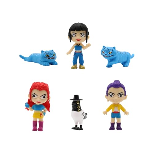 Huntrix Merch Figure Huntrix Theme Figure Tiger Birds Spielzeugfiguren HUNTR/X Puppen Figur Merchandise Geschenke für Cartoon Fan von Generisch