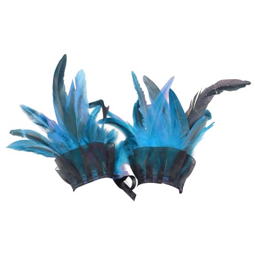 Hut-Handschuh-Set, Chiffon, Federarmband, Manschette, Schal, Urlaub, Party, Kostüm für Maskerade, Show, Schal, Handschuhe, Mützen-Set, himmelblau, Einheitsgröße Hut-Handschuh-Set, Chiffon, Federarmband, Manschette, Schal, Urlaub, Party, Kostüm für Maskerade, Show, Schal, Handschuhe, Mützen-Set, himmelblau, Einheitsgröße von Generisch