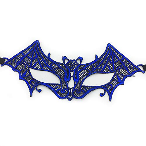Hworks Blaue Fledermaus-Cosplay-Maske, Spitze, halbe Gesichtsbedeckung, Halloween-Kostüm-Requisiten Hworks Blaue Fledermaus-Cosplay-Maske, Spitze, halbe Gesichtsbedeckung, Halloween-Kostüm-Requisiten von Generisch