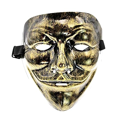 Hworks Ghost Dance Halloween V Maske Retro Vendetta Gold Maske von Generisch
