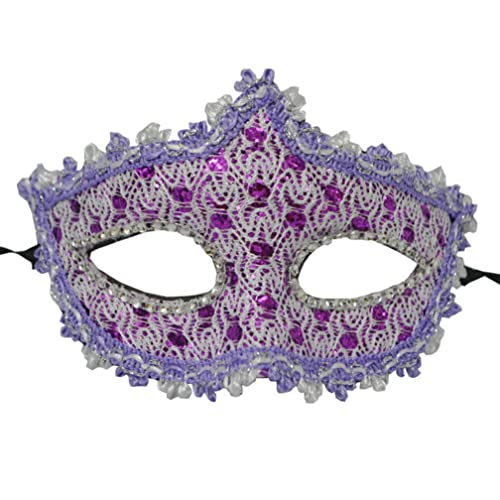 Hworks Leder Krone Maske Halbgesichtsmaske Venedig Party Blinder Halloween Gesichtsabdeckung von Generisch