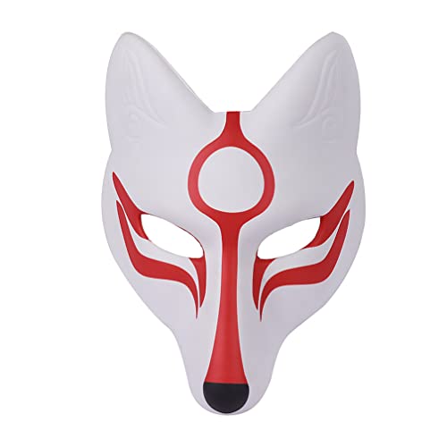 Hworks Weißer Fuchs Maske PU Schaum Vollgesichtsabdeckung Halloween Cosplay Party Prop Hworks Weißer Fuchs Maske PU Schaum Vollgesichtsabdeckung Halloween Cosplay Party Prop von Generisch
