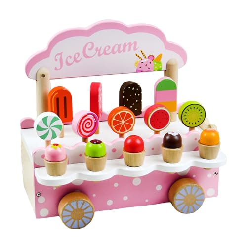 Ice Cream Toy, Wooden Dessert Stand, Pretend Shop Playset, Learning Counter for Children, Fun Food Truck Setup, Imagination Game for Kids, 10.47 inches Ice Cream Toy, Wooden Dessert Stand, Pretend Shop Playset, Learning Counter for Children, Fun Food Truck Setup, Imagination Game for Kids, 10.47 inches von Generisch