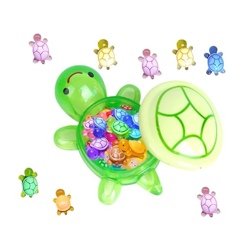 Im Dunkeln Leuchtende Kleine Spielzeugfiguren,Min-i Schildkröten 100 Pack,Mini Harzfiguren Gemischte Kleine Schildkröten,Miniatur Meeresschildkröten Skulptur,Für Puppenhaus Decor (grün) von Generisch