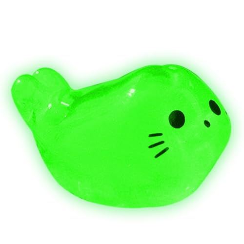 Im Dunkeln leuchtende Tierfiguren – niedliche Robben-Mini-Figuren, Stressabbau, Siegelfiguren, Puppenhaus und Aquarium-Dekoration, Siegel-Themen-Partygeschenke für Kinder und Sammler von Generisch