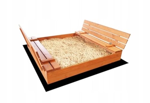 Sandkasten 140x140 cm Imprägniert Premium Sandbox mit Abdeckung Sitzbänken Deckel Plane Sandkiste Holz Sandkastenvlies 150x150 Sandkasten 140x140 cm Imprägniert Premium Sandbox mit Abdeckung Sitzbänken Deckel Plane Sandkiste Holz Sandkastenvlies 150x150 von Generisch
