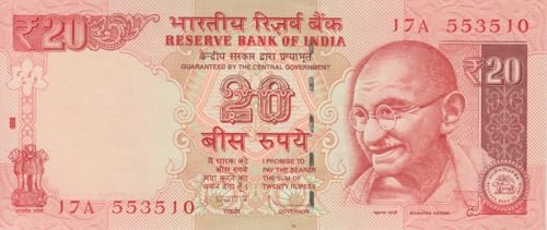 Indien Pick-Nr: 103a bankfrisch (I) 2012 20 Rupees (Banknoten für Sammler) von Generisch
