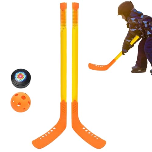 Indoor Hockey Schläger | Sport Eishockey Set | Jugend Schläger und Bälle Set für Anfänger, Sport für Indoor Outdoor von Generisch